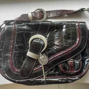 Christian Dior Gaucho Saddle Bag Patent Leather